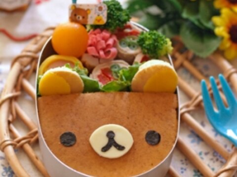 【5min】ホットケーキで☆リラックマ弁当